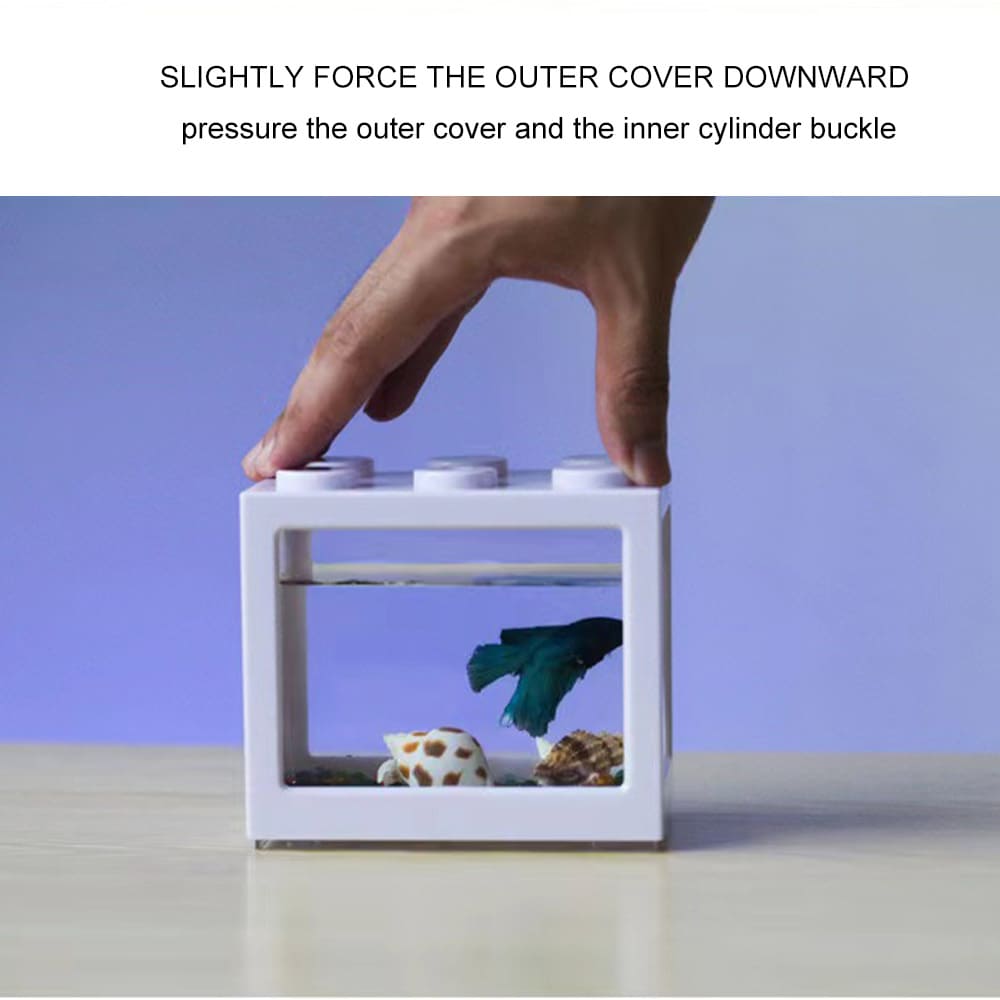 mini aquarium building block fish tank