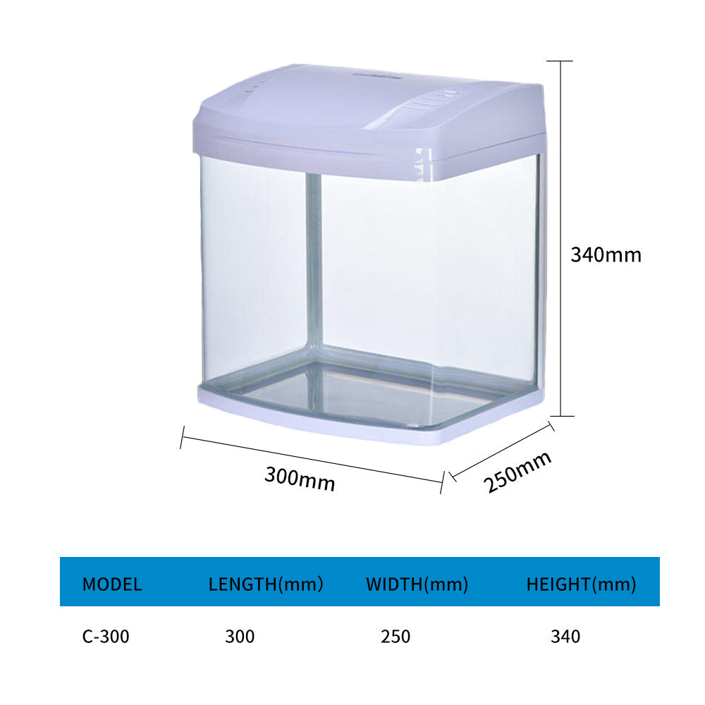 Aquarium Covered aquarium with LED light