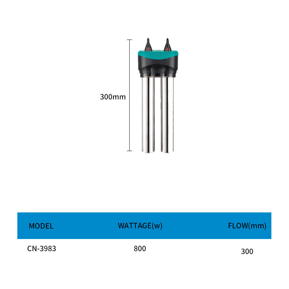 Double tube stainless steel aquarium heater