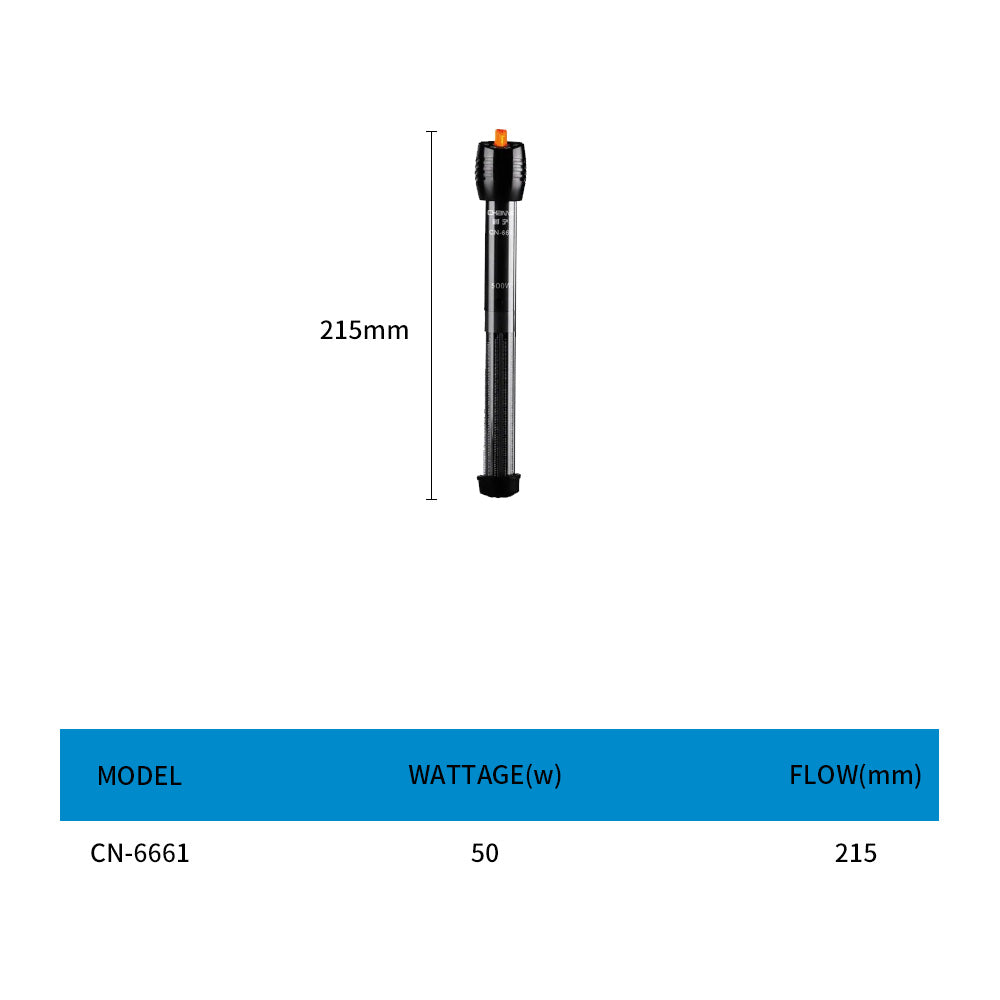 Double tube quartz glass aquarium heater