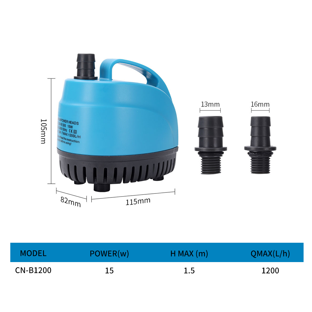 Aquarium bottom suction submersible pump
