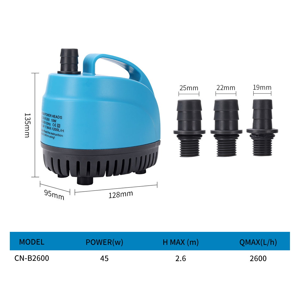 Aquarium bottom suction submersible pump