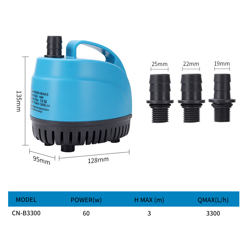 Aquarium bottom suction submersible pump
