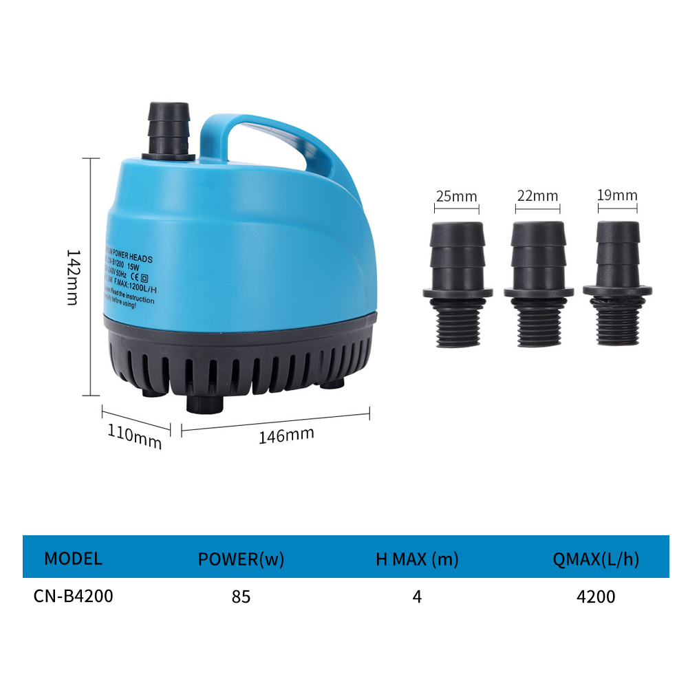 Aquarium bottom suction submersible pump