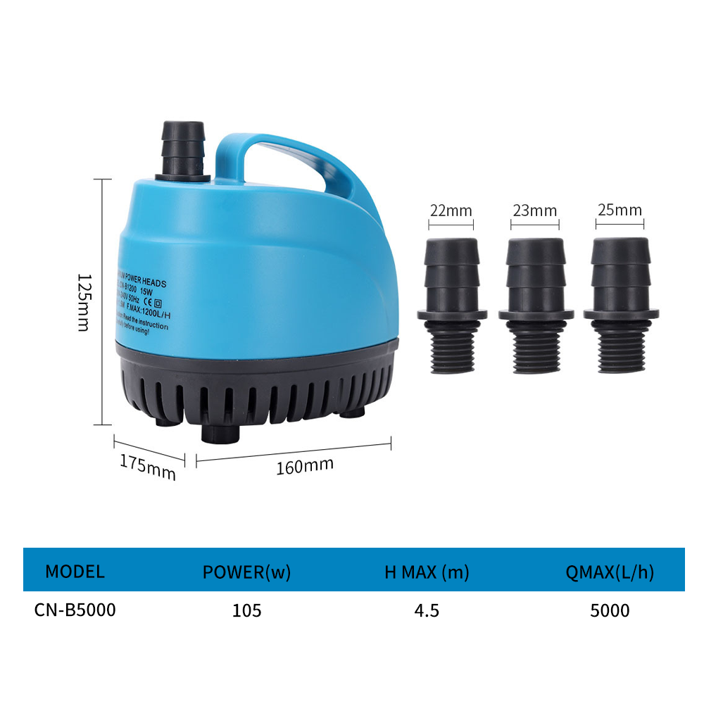 Aquarium bottom suction submersible pump