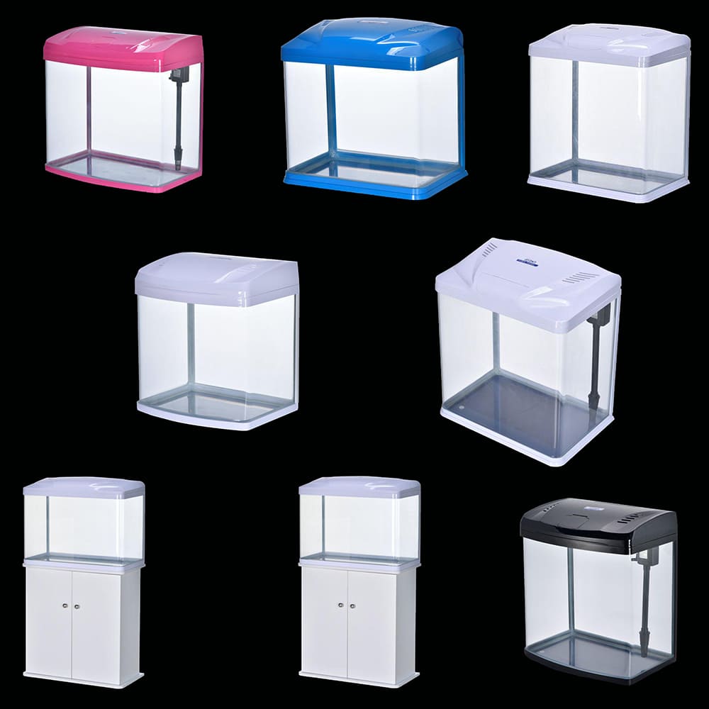 Aquarium Covered aquarium with LED light