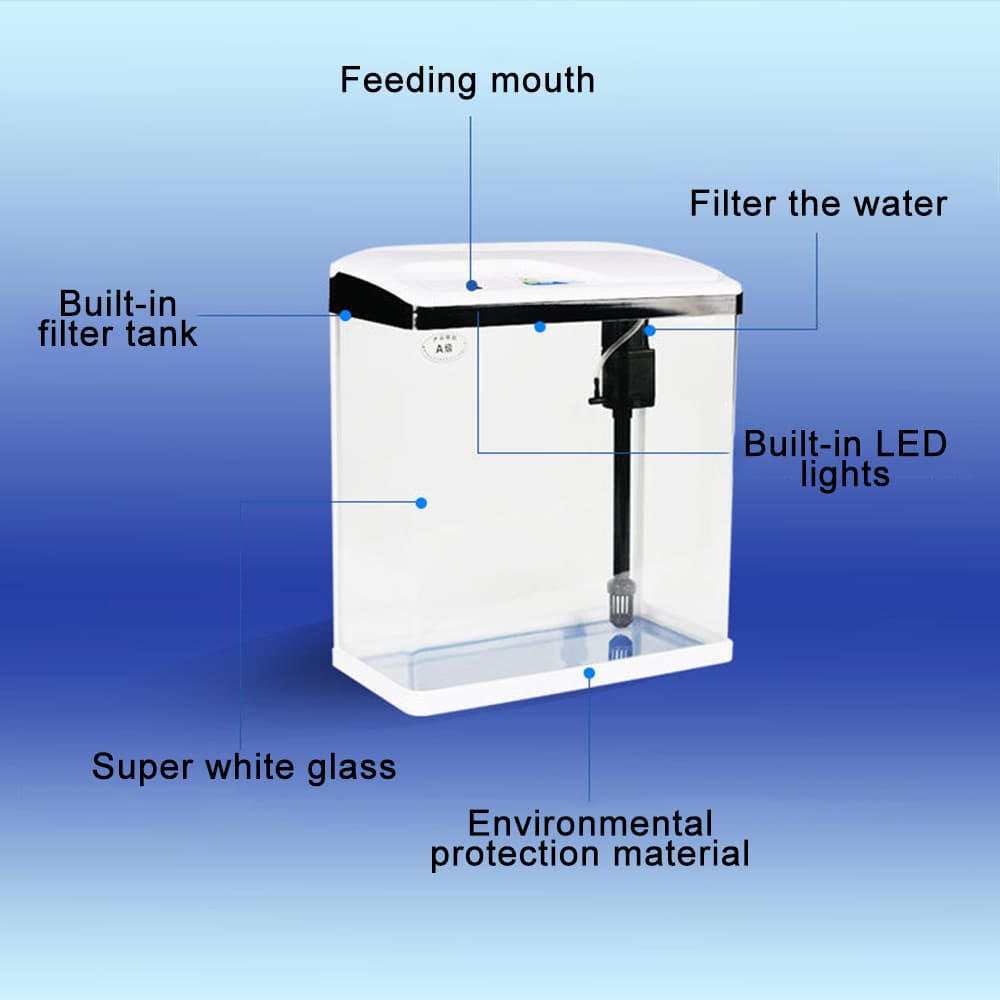 Aquarium Covered aquarium with LED light