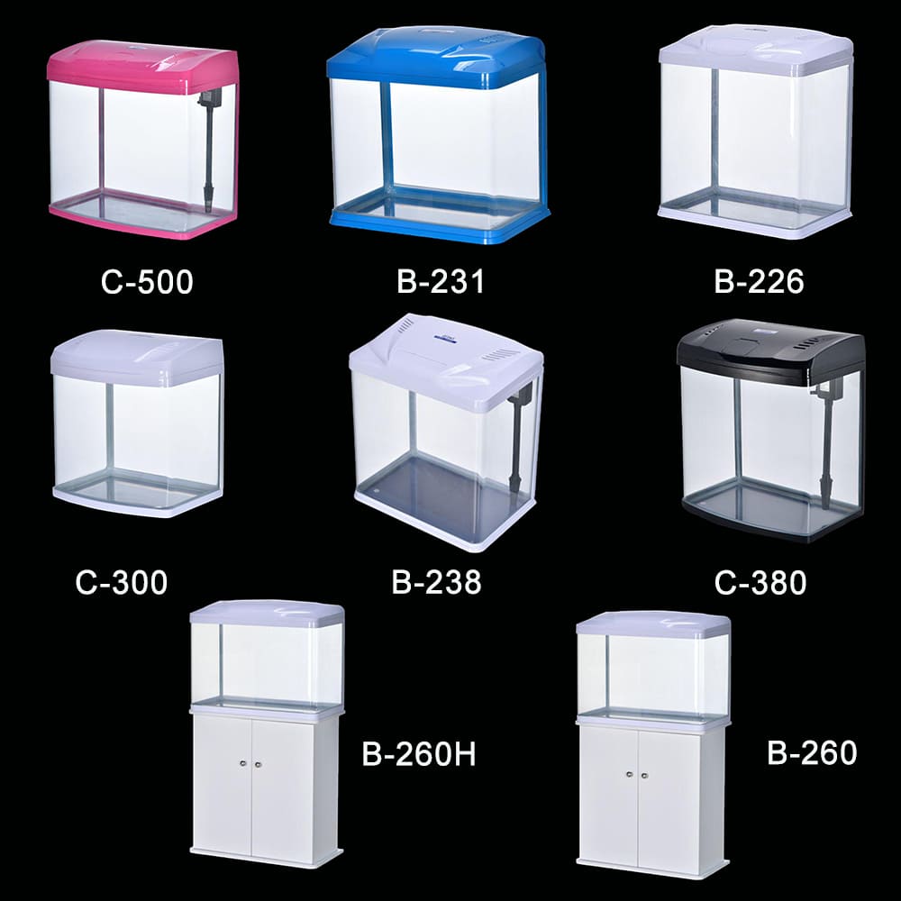 Aquarium Covered aquarium with LED light