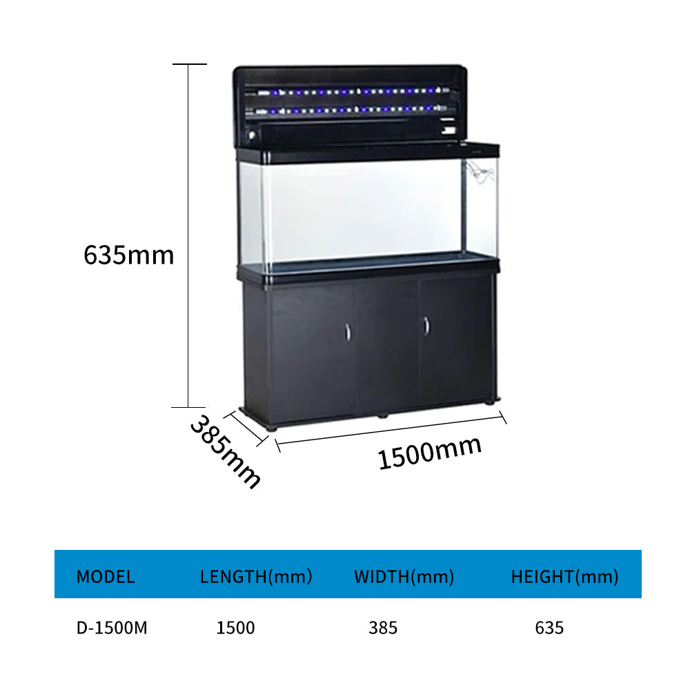 Aquarium classic covered fish tank with LED lights