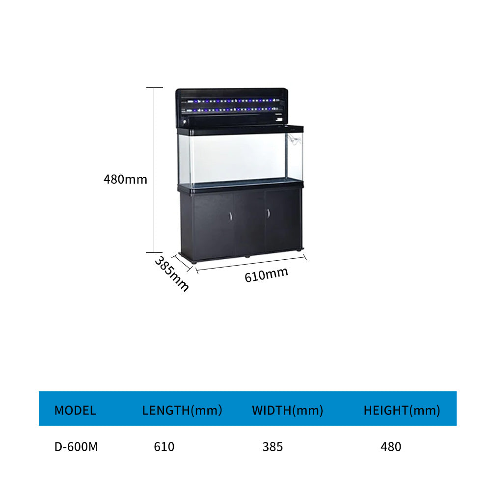 Aquarium classic covered fish tank with LED lights