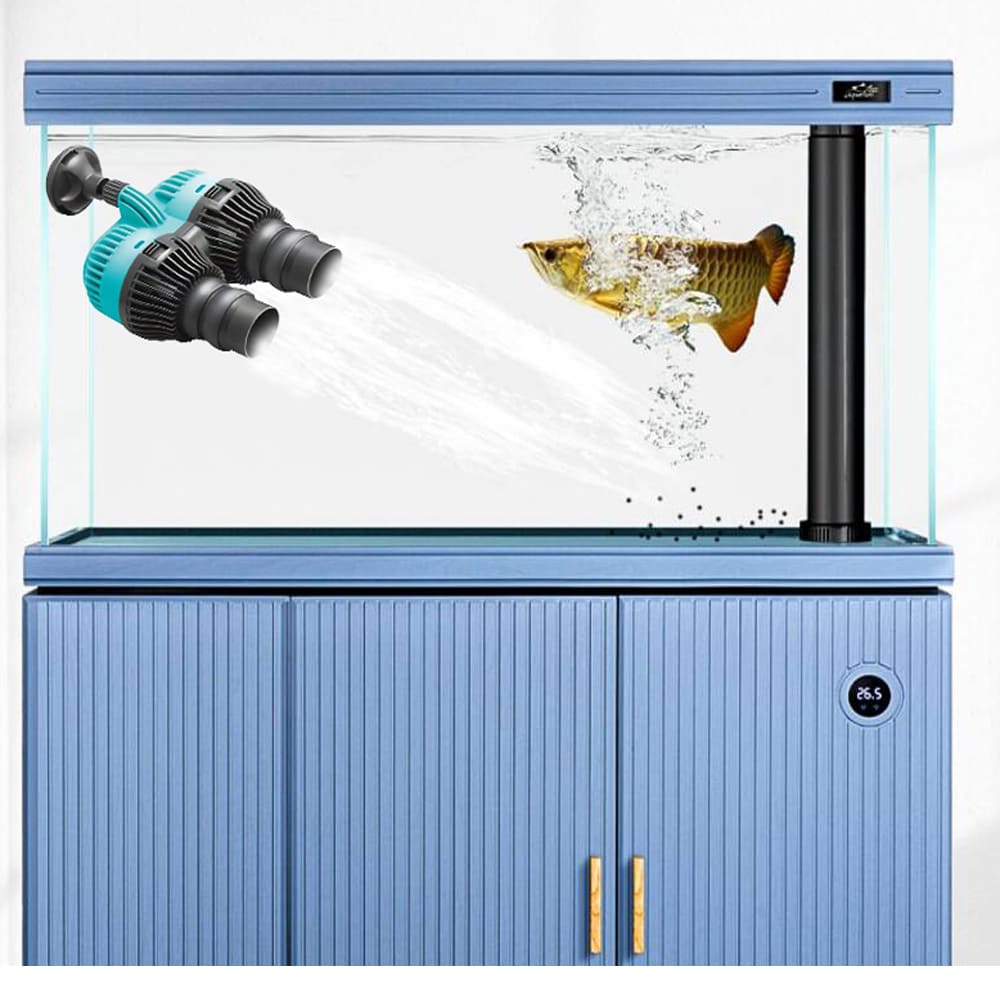 Aquarium double head wave pump