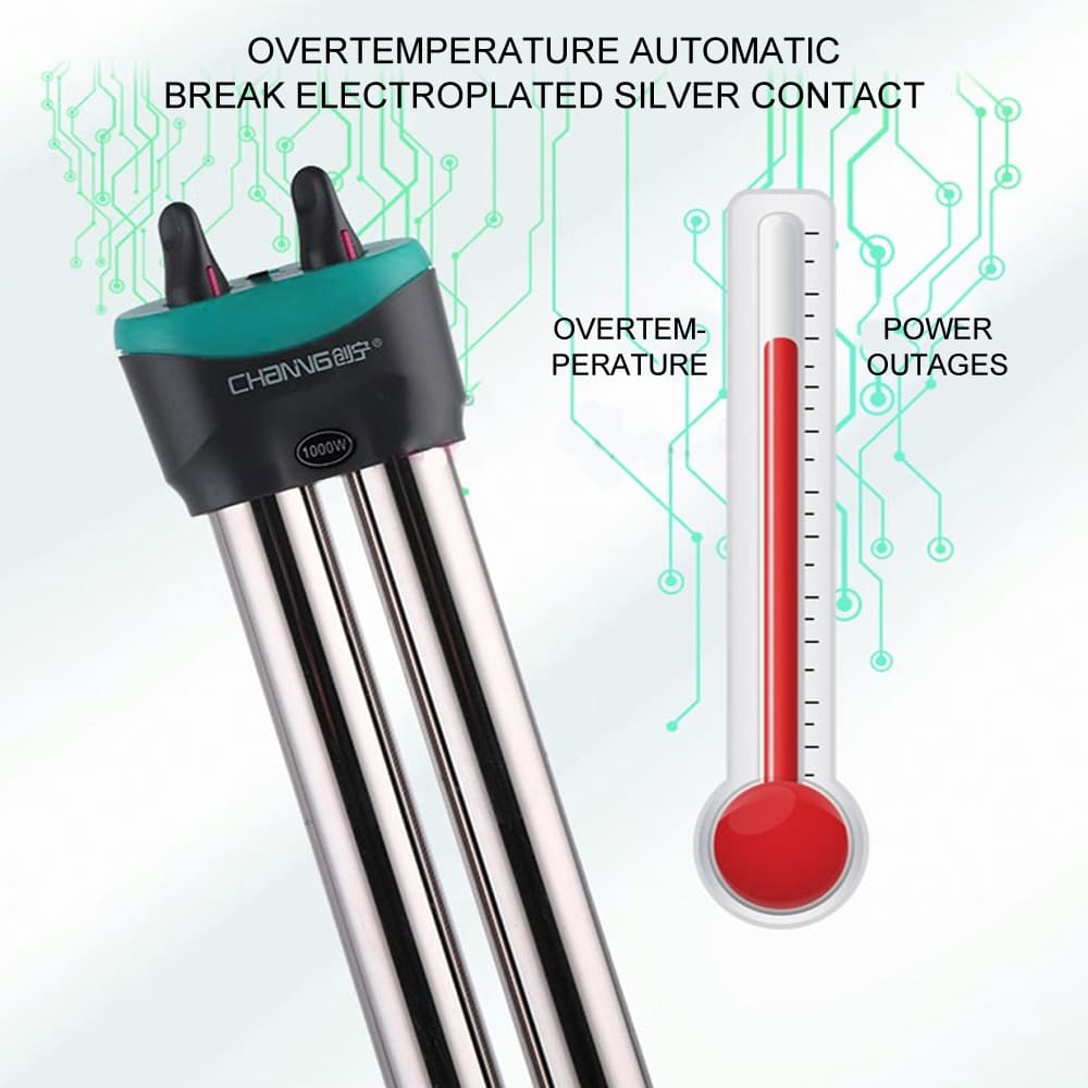 Double tube stainless steel aquarium heater