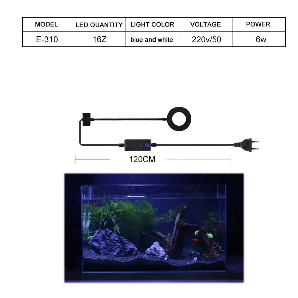 Round  aquarium tank clip light