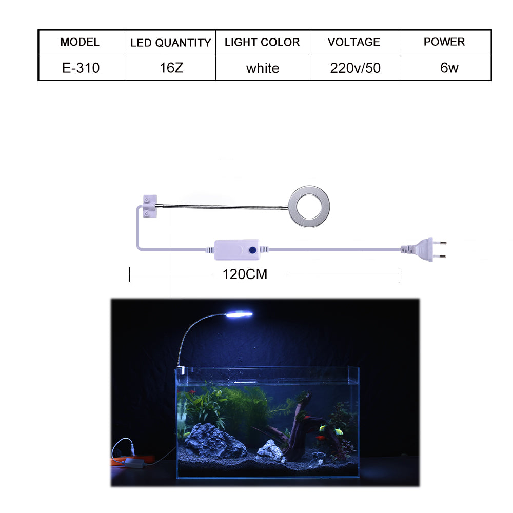 Round  aquarium tank clip light