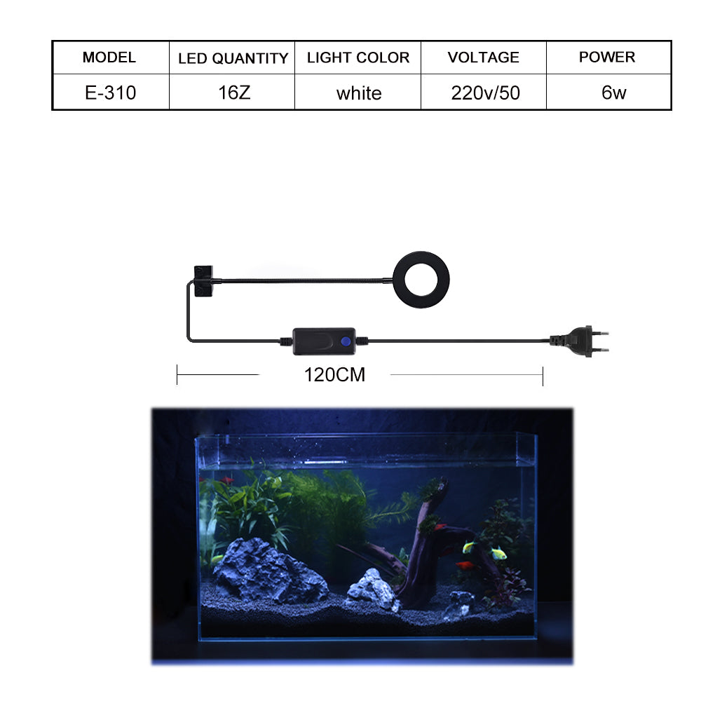 Round  aquarium tank clip light