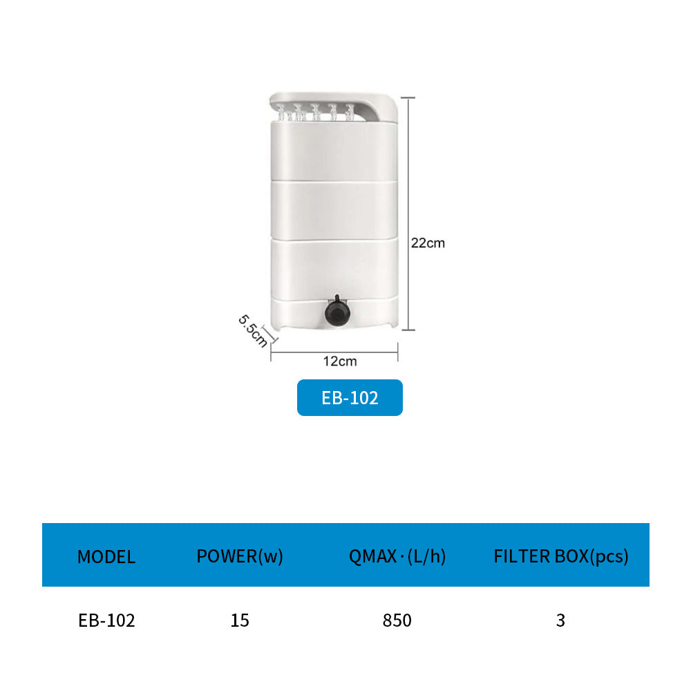 Aquarium low water turtle filter
