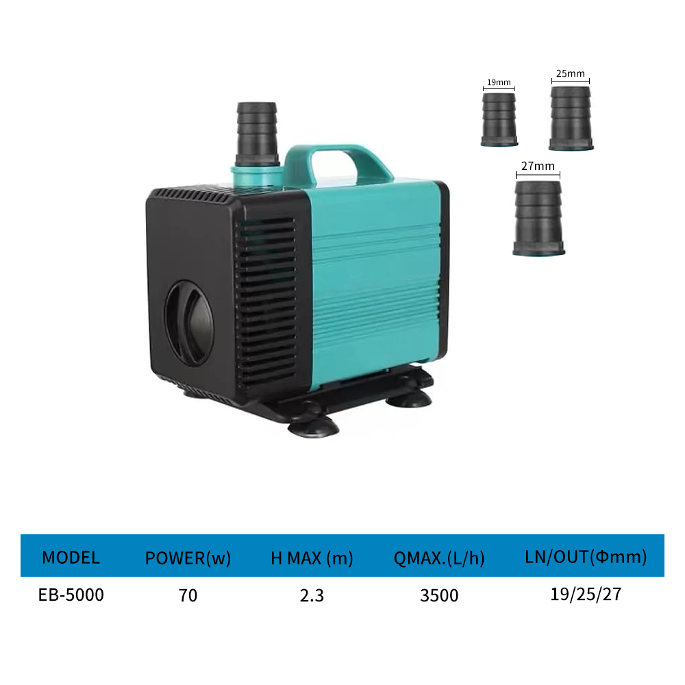 Multifunctional submersible pump for aquarium