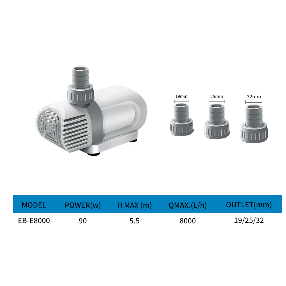 Aquarium DC low pressure side suction variable frequency pump