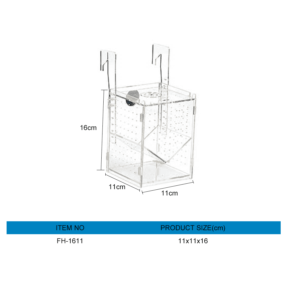 Acrylic isolation box for aquarium