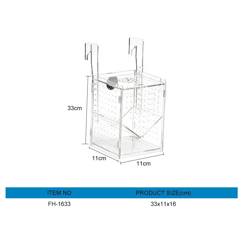 Acrylic isolation box for aquarium
