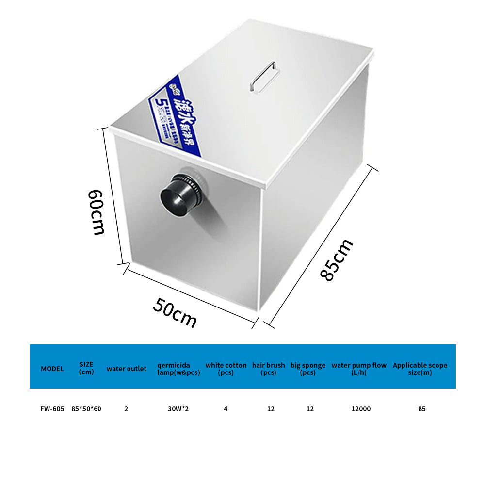 Aquarium Stainless steel fish pond filter