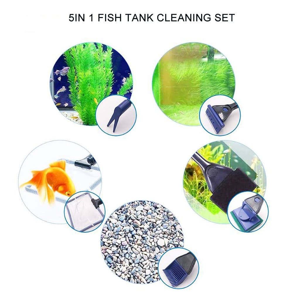5 in 1 fish tank cleaning kit aquarium cleaning tools starter kit
