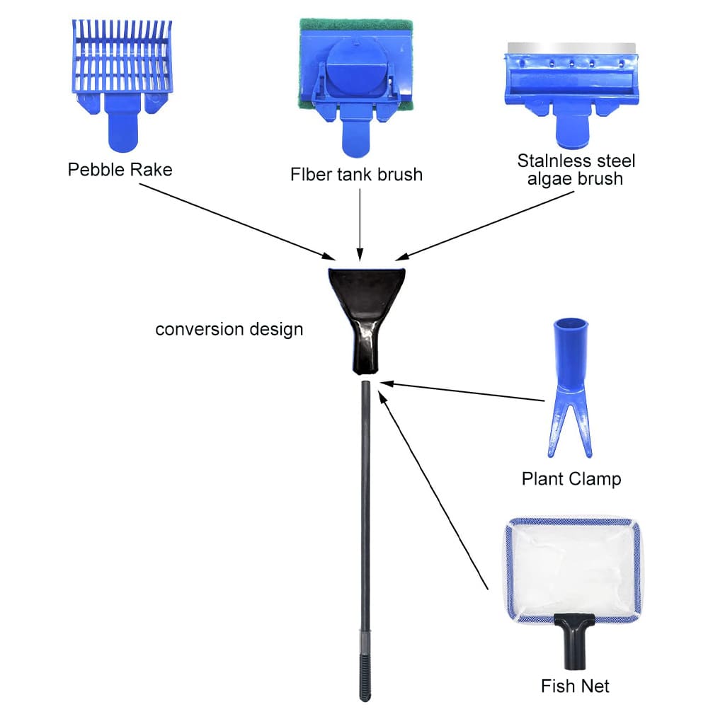 5 in 1 fish tank cleaning kit aquarium cleaning tools starter kit