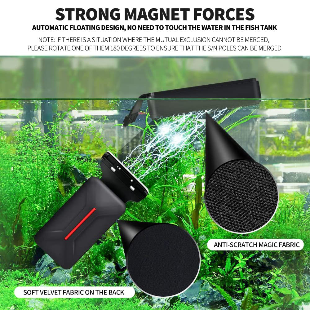 Aquarium Strong magnetic brush for aquarium with scraper