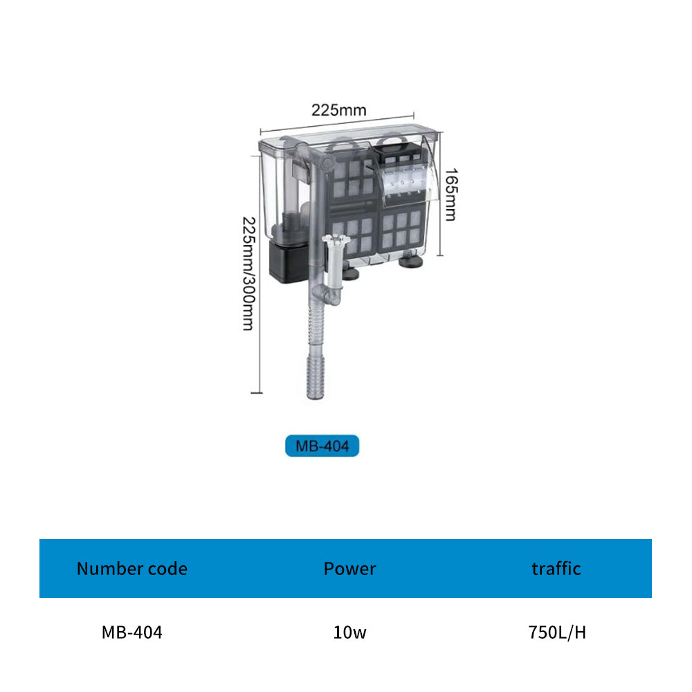 Aquarium Wall Mounted Waterfall Filter
