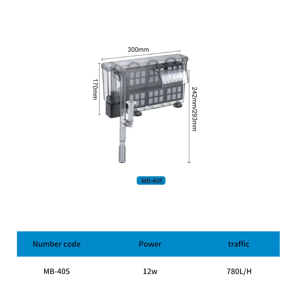 Aquarium Wall Mounted Waterfall Filter