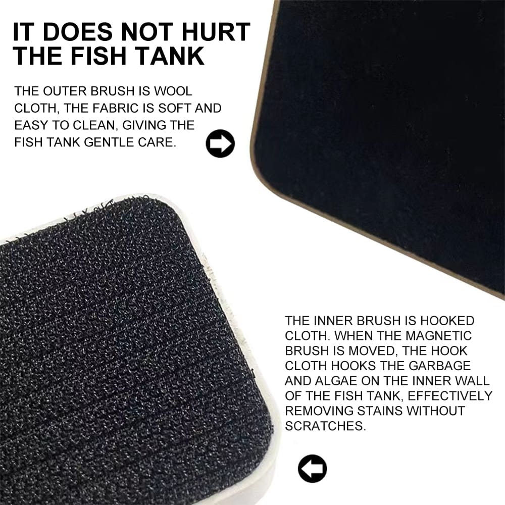 Aquarium cleaning magnetic brush