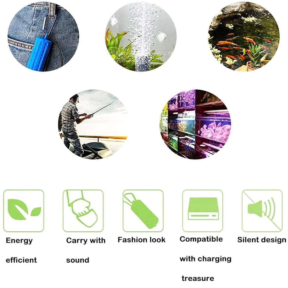 Aquarium Mini Portable USB Oxygen Pump