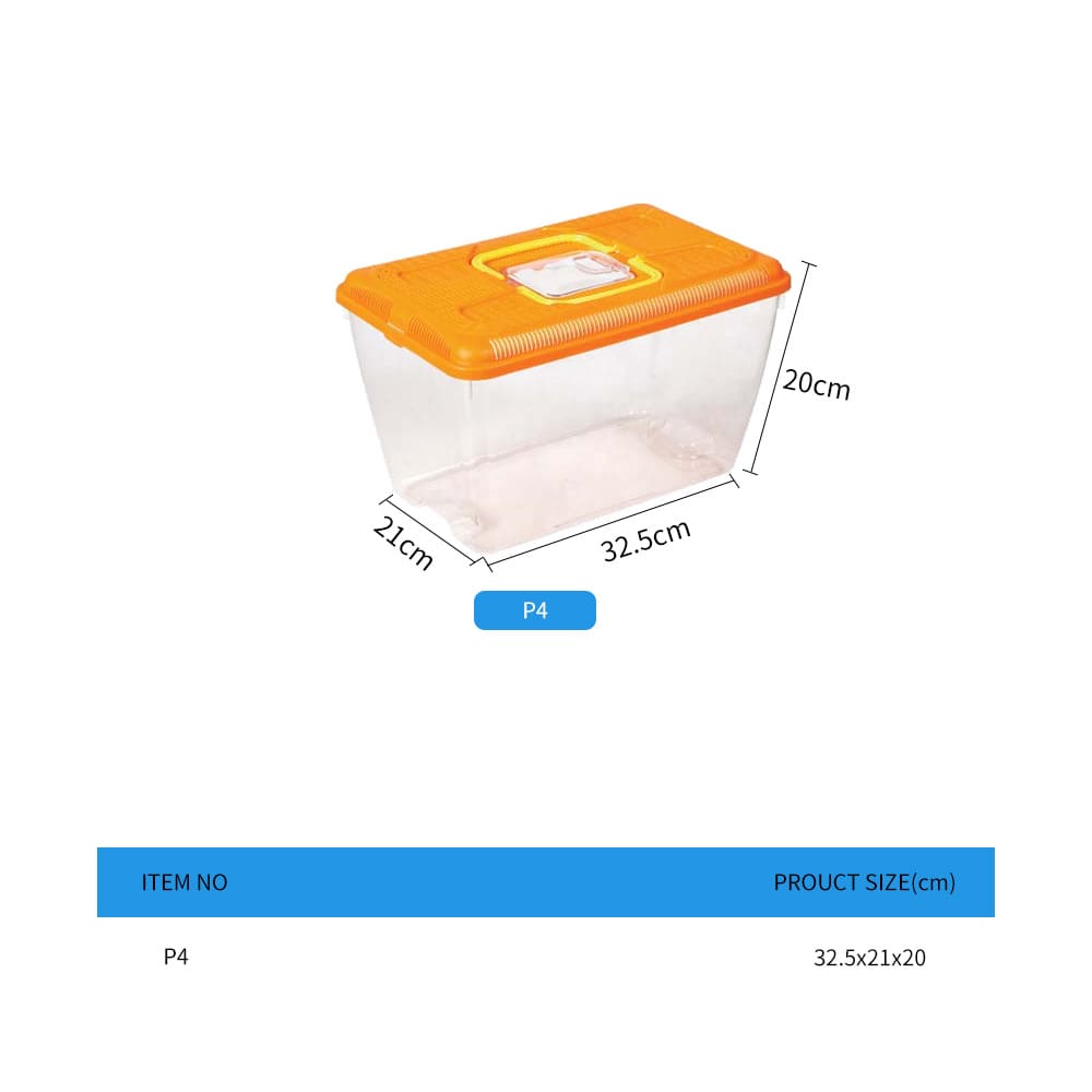 transparent turtle box feeding box