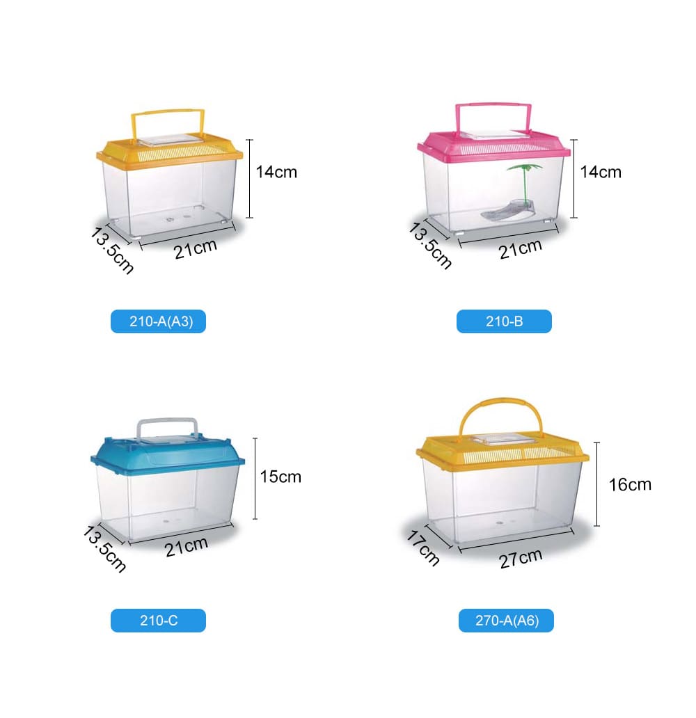 Aquarium Transparent Portable Plastic Small Fish Tank