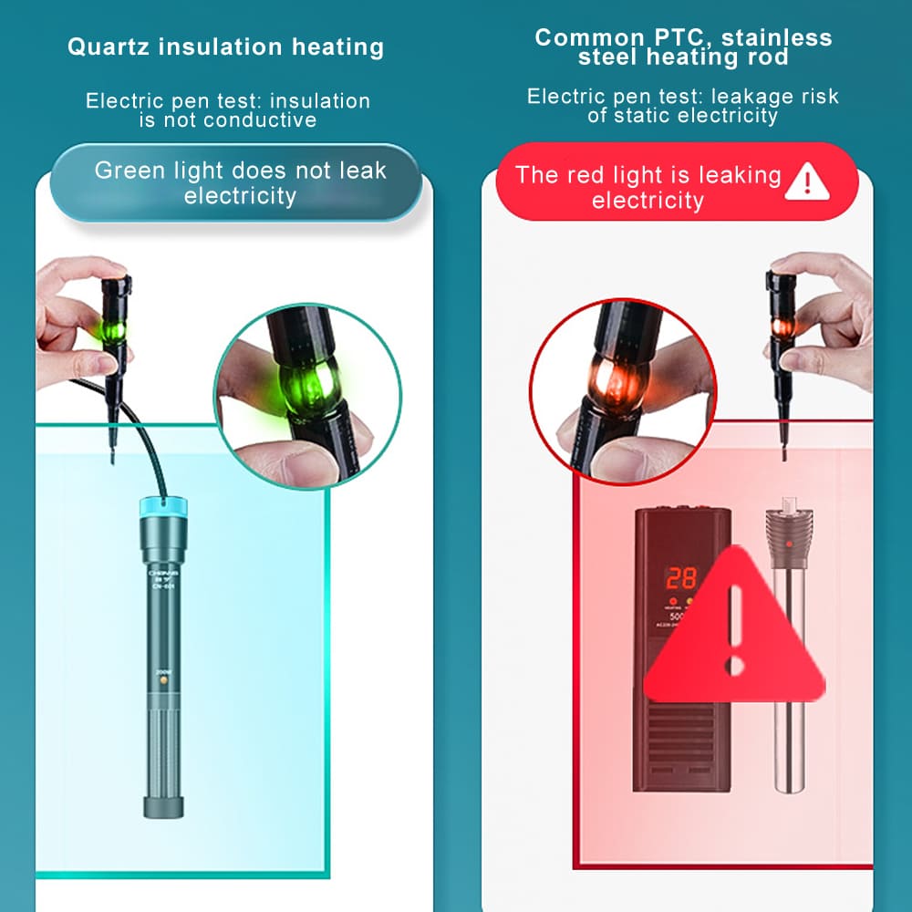 intelligent Quartz Glass aquarium heater