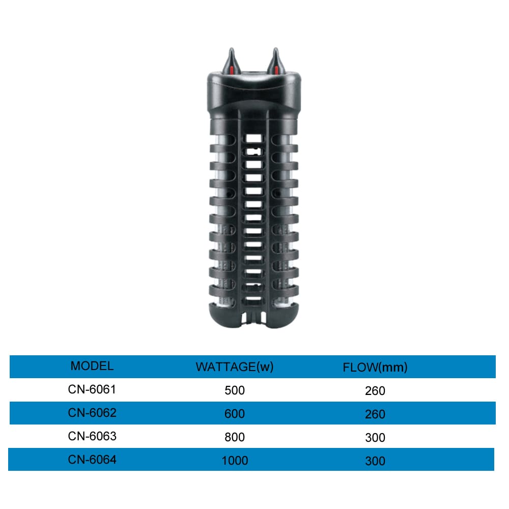 Double tube quartz glass aquarium heater