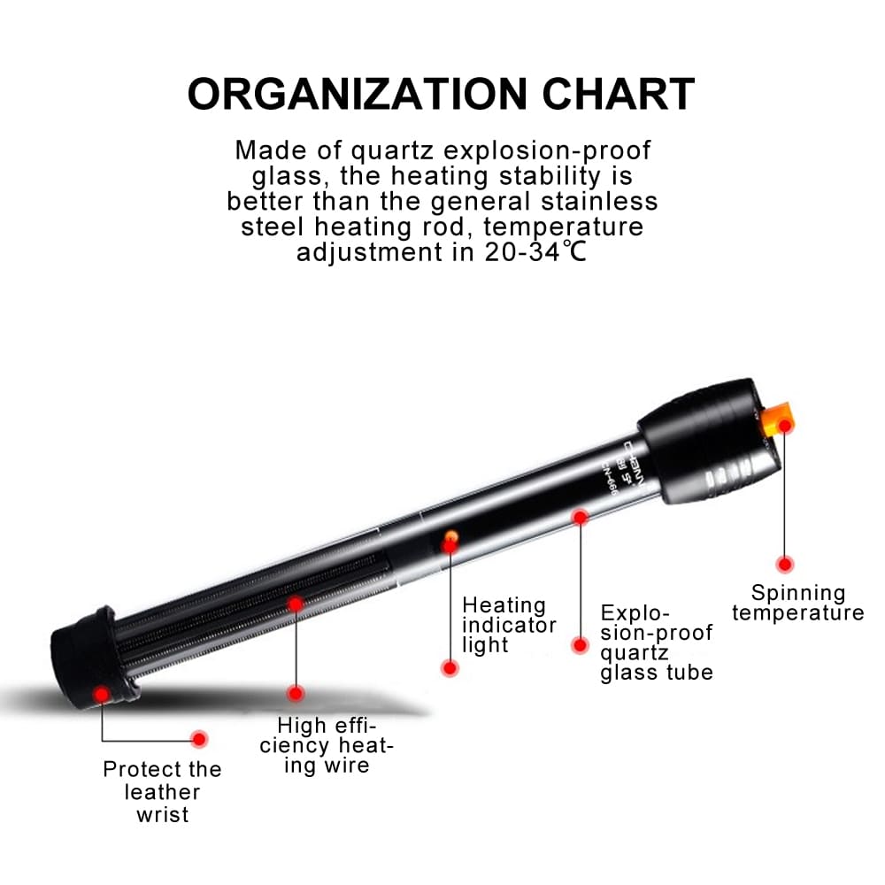 Quartz Glass aquarium heaters