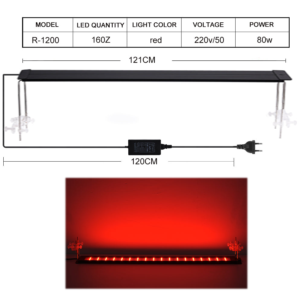 Aluminum Slim RGB Red led aquarium light
