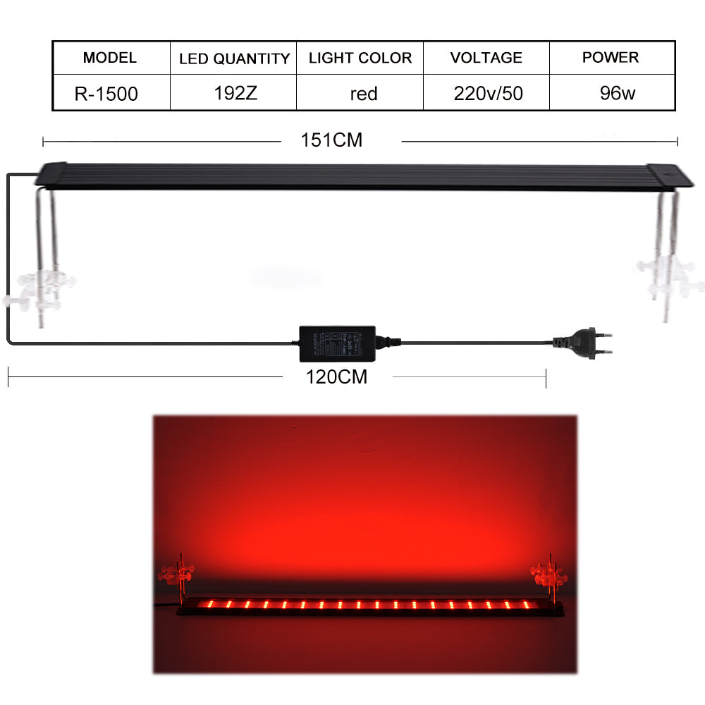 Aluminum Slim RGB Red led aquarium light