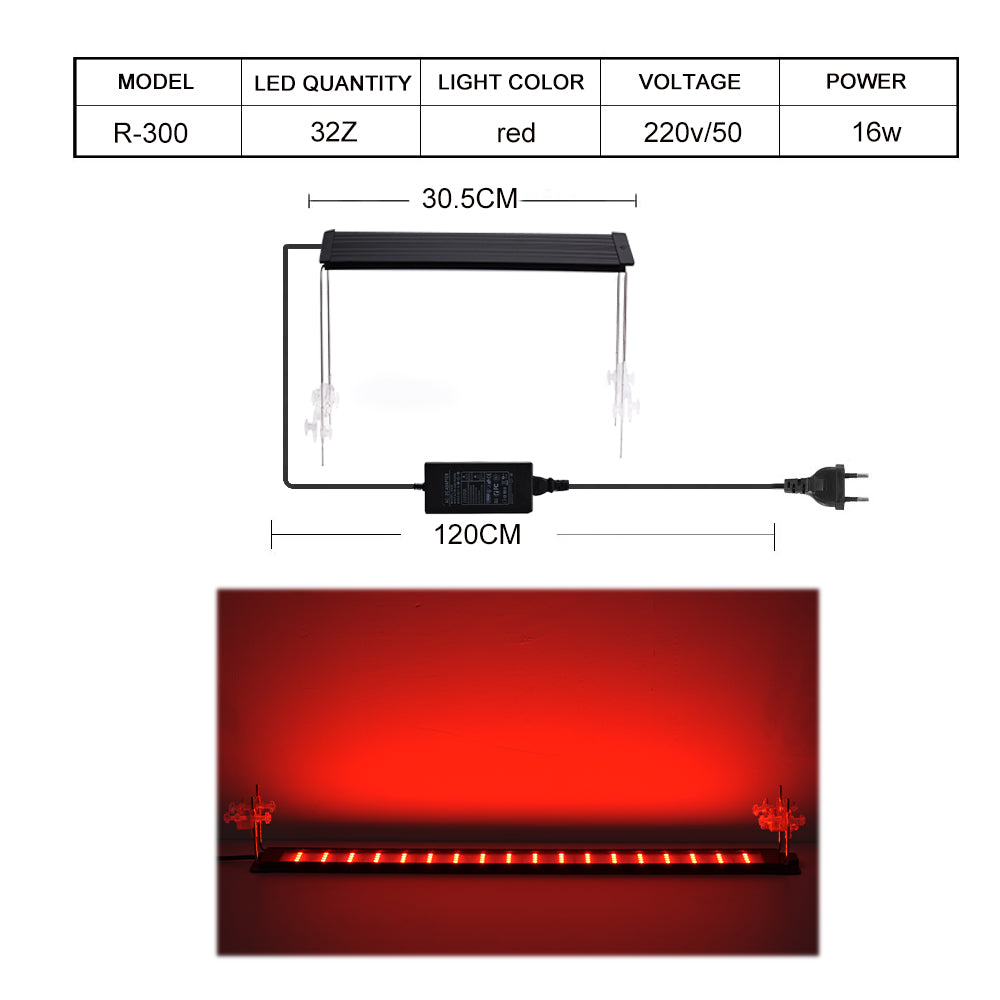 Aluminum Slim RGB Red led aquarium light