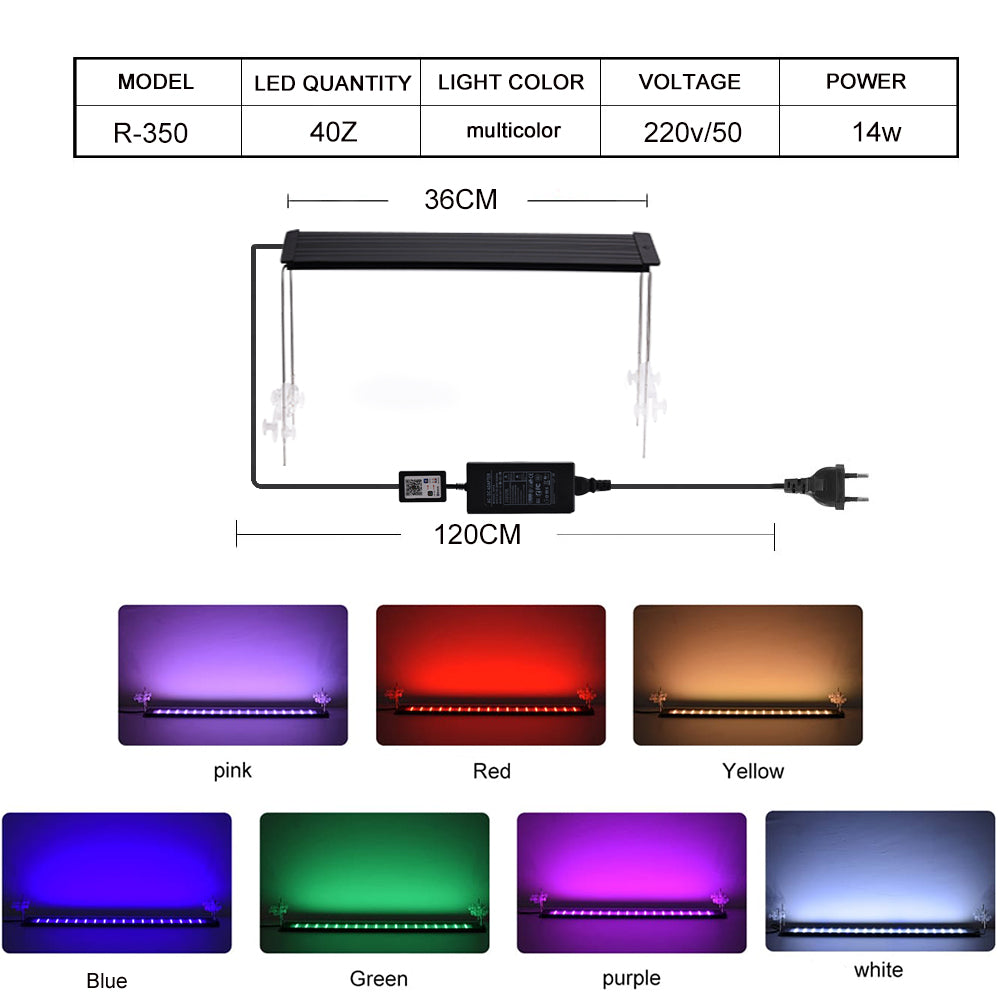 RGB bluetooth regulation version aquarium light led