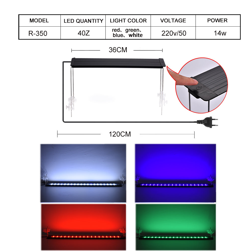light touch color changing  aquarium light led