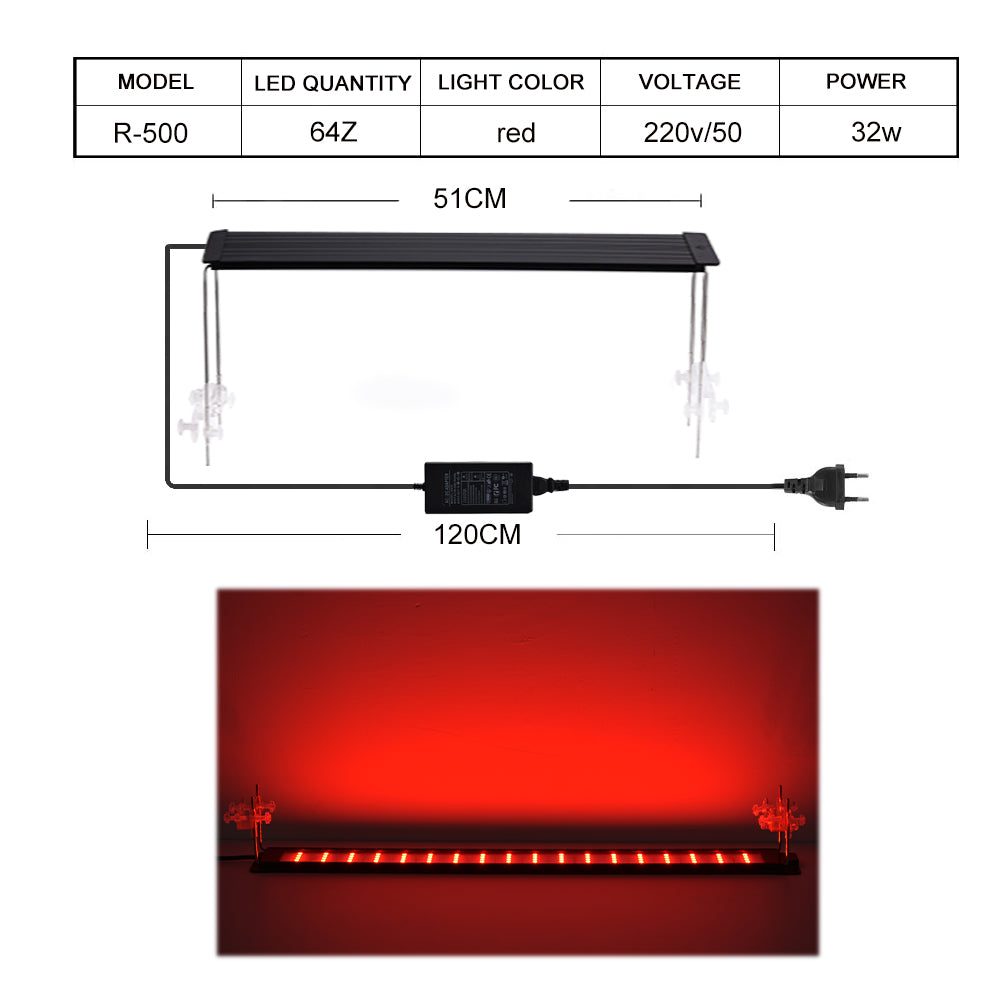 Aluminum Slim RGB Red led aquarium light