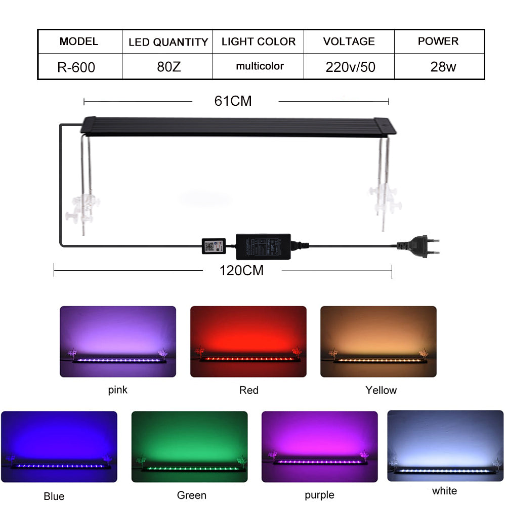 RGB bluetooth regulation version aquarium light led