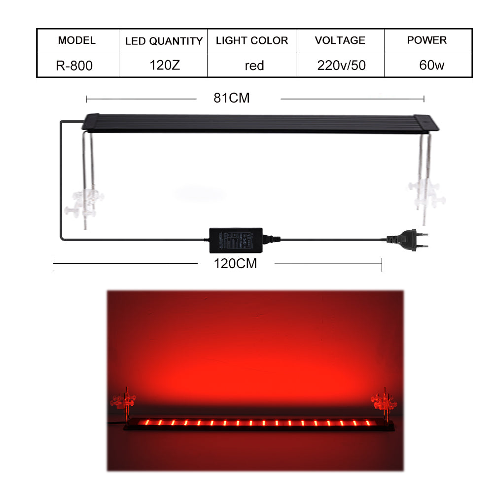Aluminum Slim RGB Red led aquarium light
