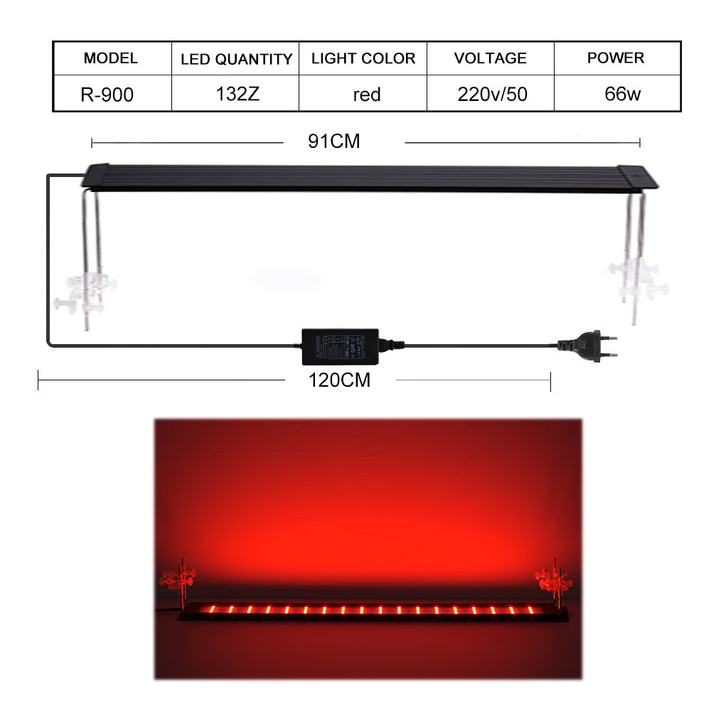 Aluminum Slim RGB Red led aquarium light