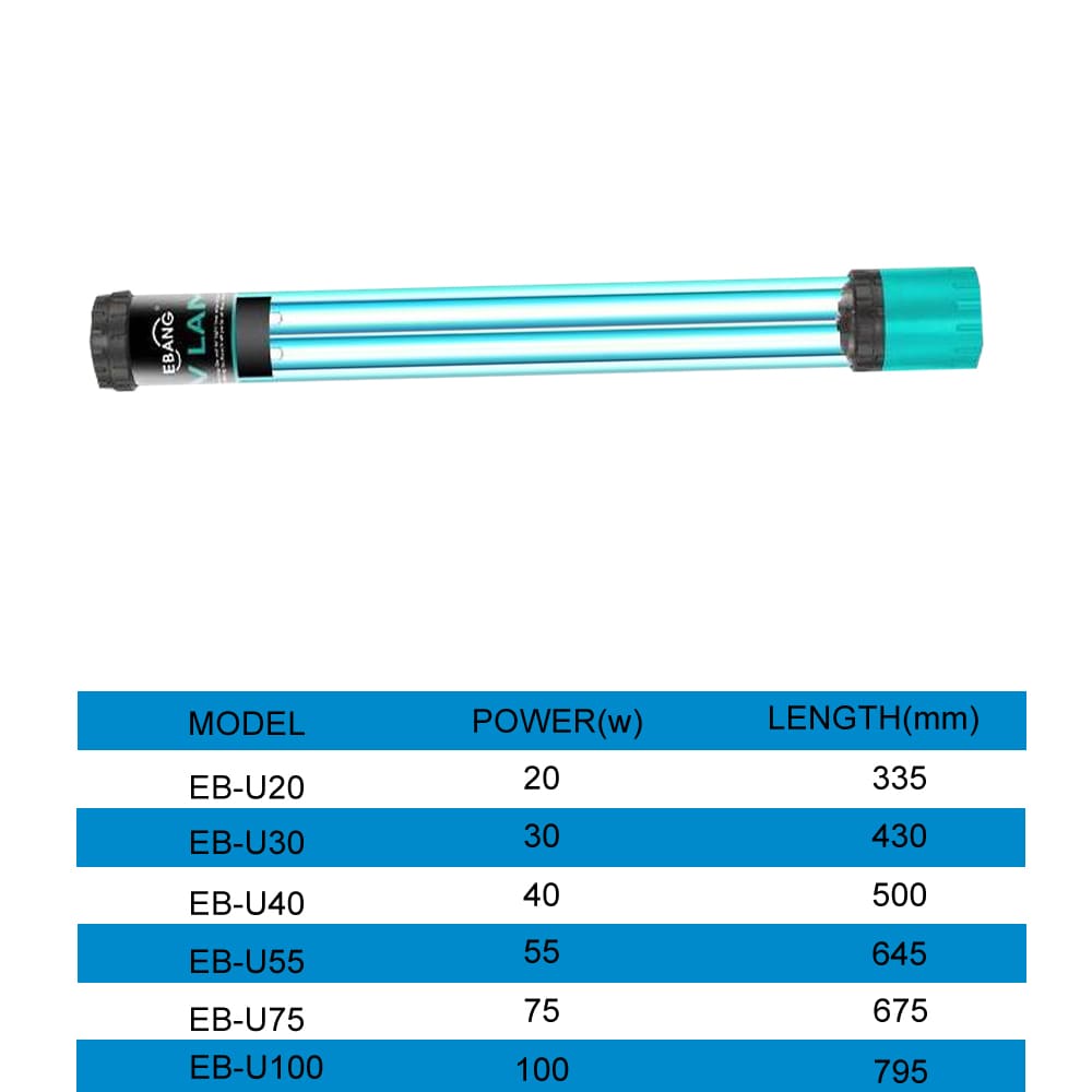 Double Tube Aquarium UV Lamp