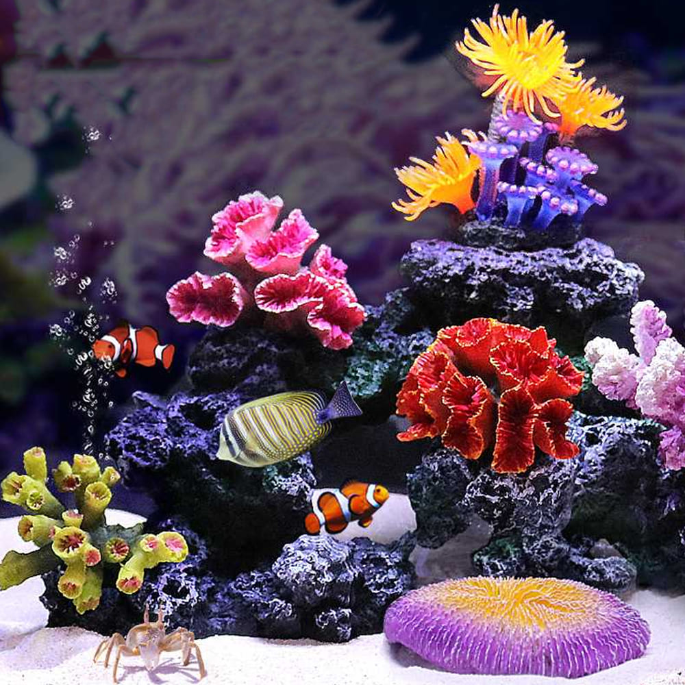 fish tank fake coral decor