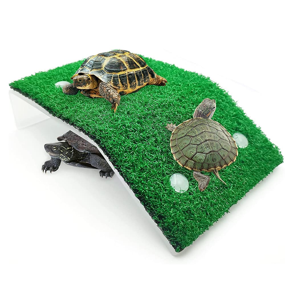 Aquarium simulation turf turtle climbing platform