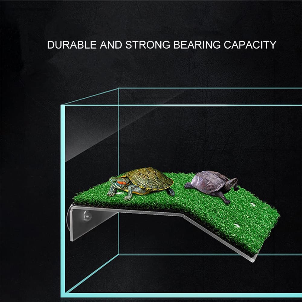 Aquarium simulation turf turtle climbing platform
